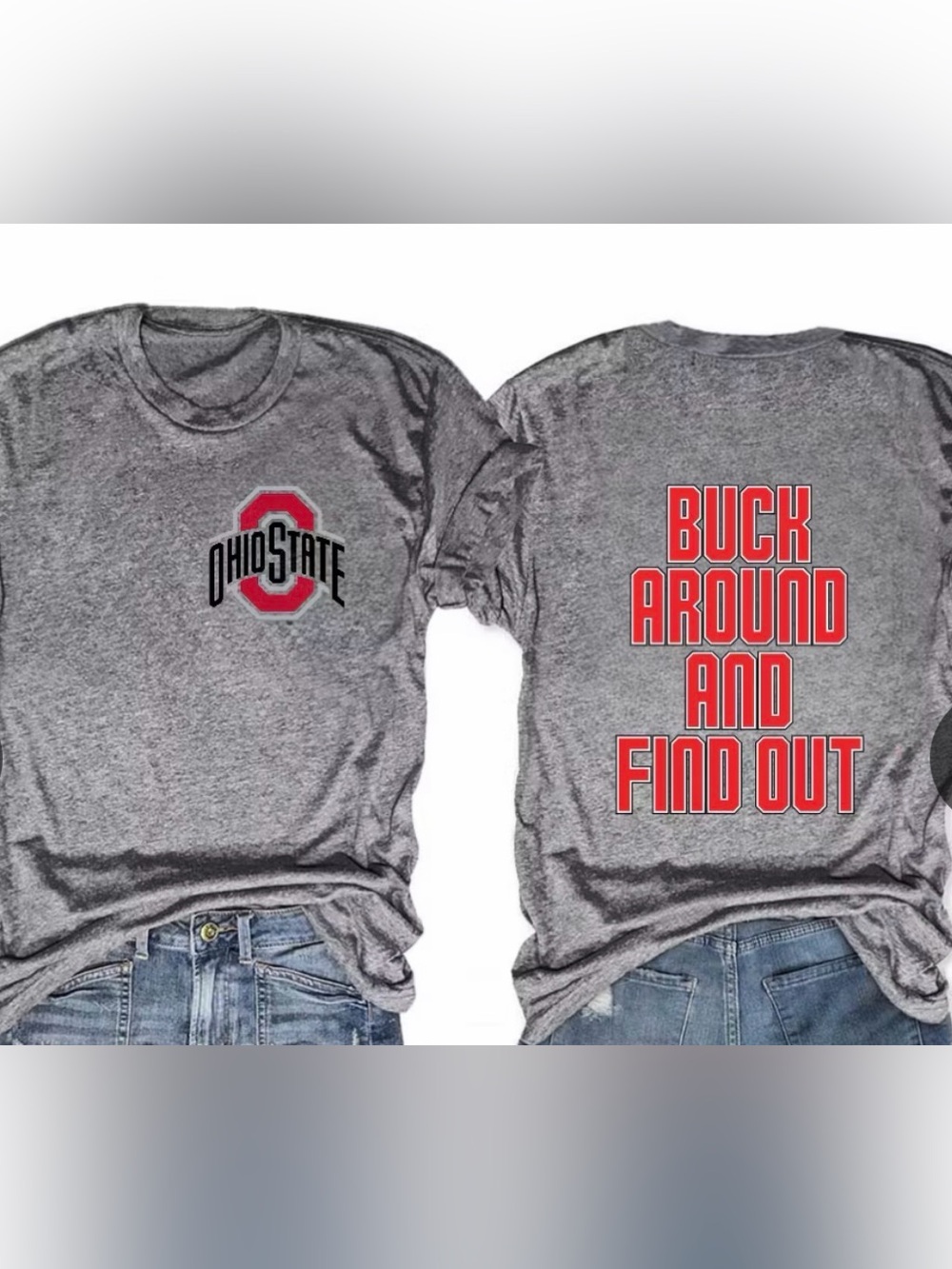 Gray Short Sleeve Tee - Buck Around And Find Out